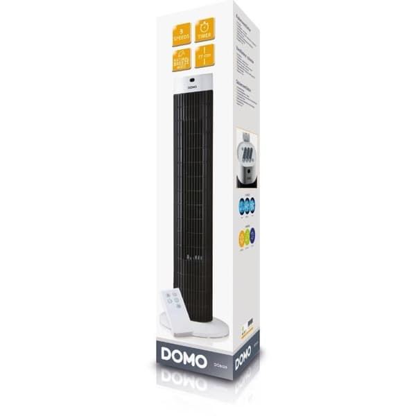 DOMO DO8126 Pelarfan - 3 lägen + off - 3 funktioner: normal, naturlig, natt - Svängning