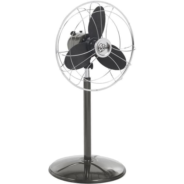 Saguaro-fan av fot Ø40 cm 40W retro indus antracit och krom