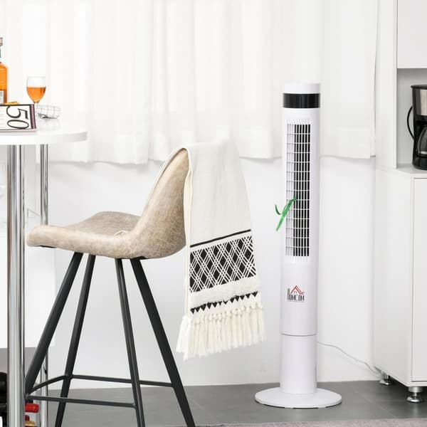 Rootz Tower Ventilator med fjernbetjening - Hvid - Pe Plast, Stål - 11,81 cm x 11,81 cm x 43,3 cm
