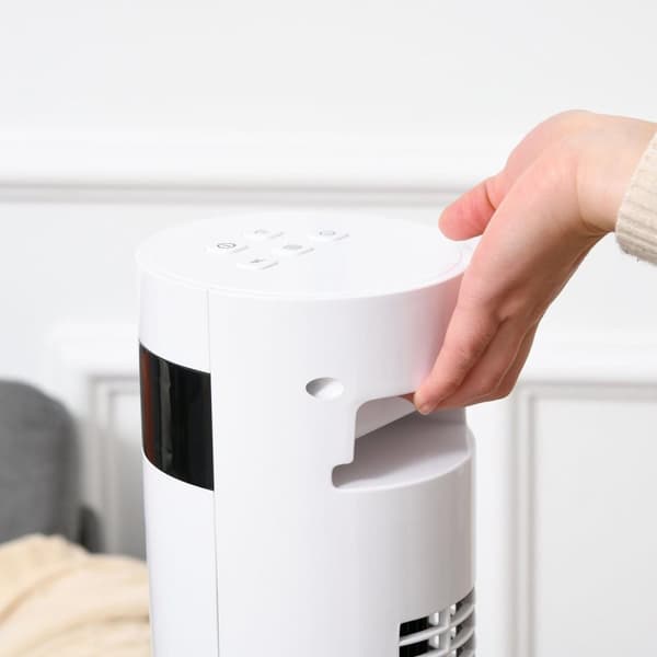 Rootz Tower Ventilator med fjernbetjening - Hvid - Pe Plast, Stål - 11,81 cm x 11,81 cm x 43,3 cm