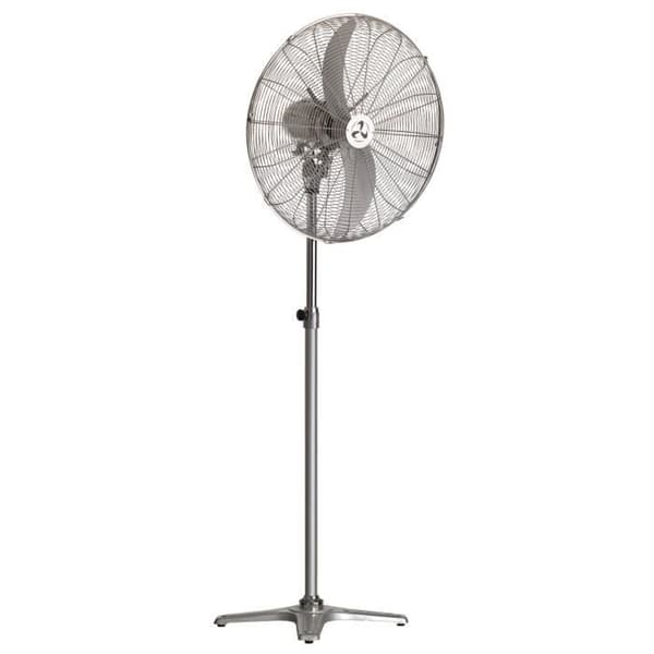 Högpresterande krom luftfläkt 65 cm, 123 watt, höjd 158 cm ultra kraftfull.