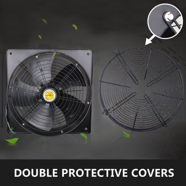 10'' 120W 2600rpm 1680m3/h extern rotorfläkt med dubbla skyddskåpor, ventilationsfläkt, lågt ljud, mindre vibrationer, hög prestanda