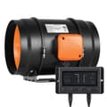 Miniatyrbild 1 av 7: 8-tums 807 CFM universell inbyggd kanalfläkt med temperatur- och fuktighetsregulator, inline kanalfläkt, tyst och energibesparande drift
