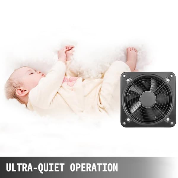 150W 2800 RPM 300mm/12" avgasfläkt, industriell ventilationsfläkt, integrerat blad, ultratyst drift, enkel installation