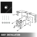 Miniatyrbild 7 av 8: 150W 2800 RPM 300mm/12" avgasfläkt, industriell ventilationsfläkt, integrerat blad, ultratyst drift, enkel installation