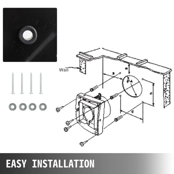 150W 2800 RPM 300mm/12" avgasfläkt, industriell ventilationsfläkt, integrerat blad, ultratyst drift, enkel installation