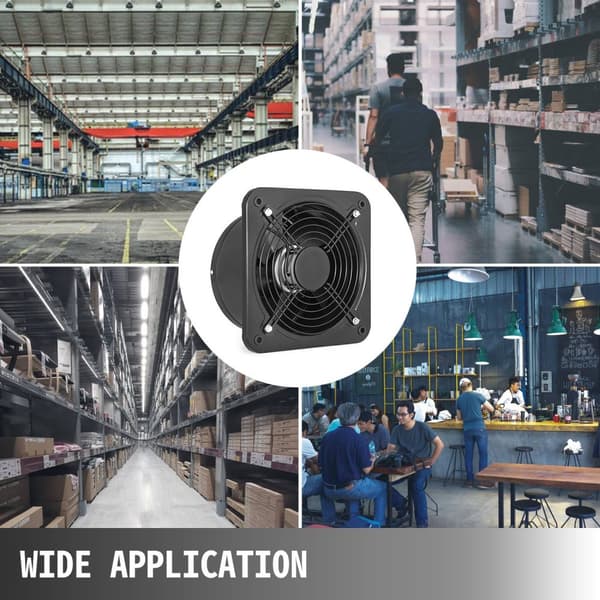 150W 2800 RPM 300mm/12" avgasfläkt, industriell ventilationsfläkt, integrerat blad, ultratyst drift, enkel installation