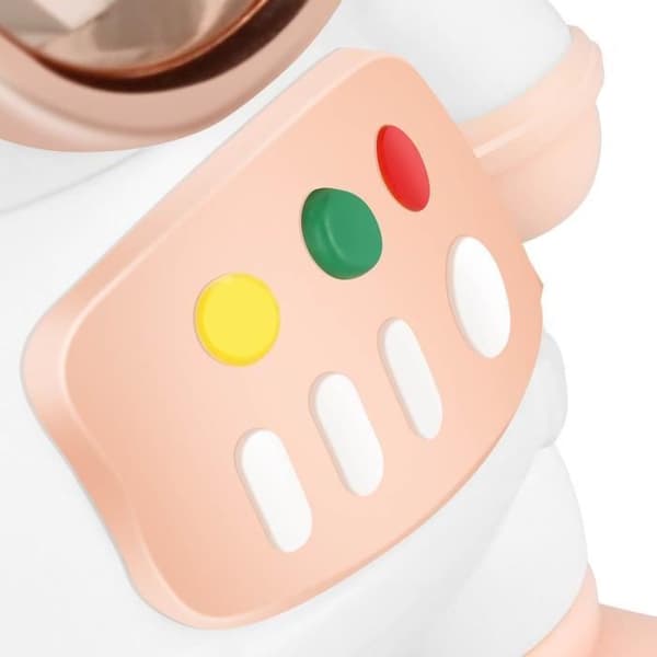 Mini Ultra Compact Astronaut Portable Fläkt med pulverrosa nyckelring