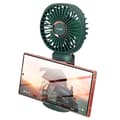 Miniatyrbild 1 av 4: Mini Bärbar Fläkt Justerbar 90° LED Display Rund Design LinQ Mörkgrön