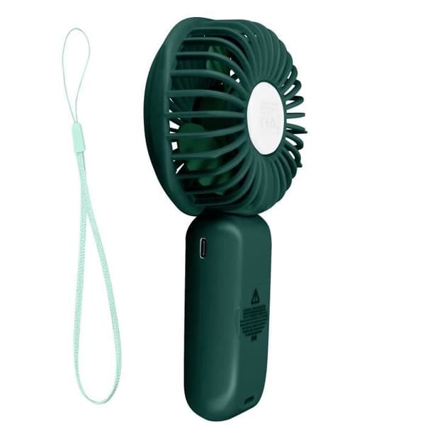 Mini Silent Portable Fan LED Display och integrerad lampa LinQ Green