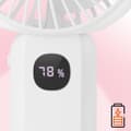 Miniatyrbild 4 av 4: Mini Silent Portable Fan LED Display och integrerad lampa LinQ White