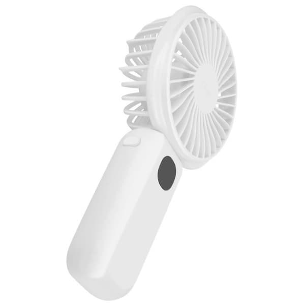 Mini Silent Portable Fan LED Display och integrerad lampa LinQ White