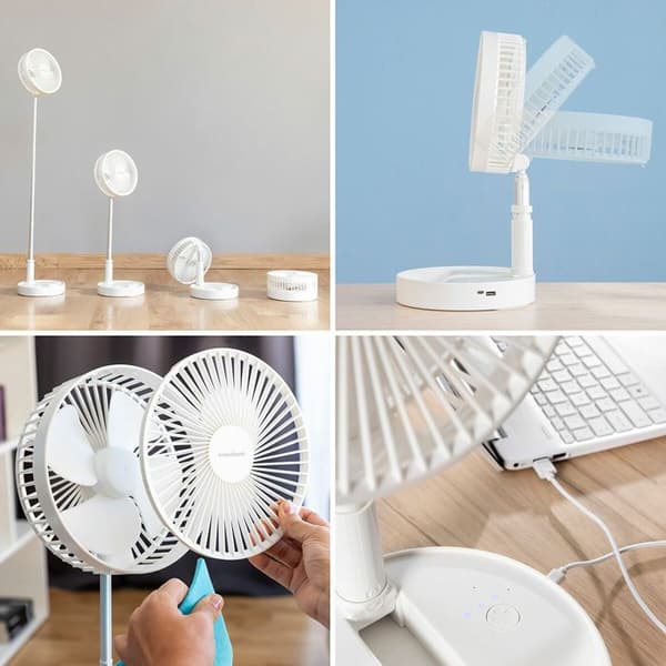 Ventilator - InnovaGoods - Fandle - Uppladdningsbar - Fällbar - 4 hastigheter