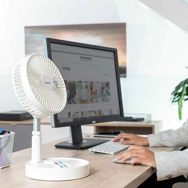Ventilator - InnovaGoods - Fandle - Uppladdningsbar - Fällbar - 4 hastigheter