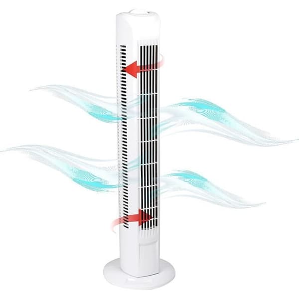Argonpelarfläkt - 3 hastigheter - oscillation - tyst - 45 W