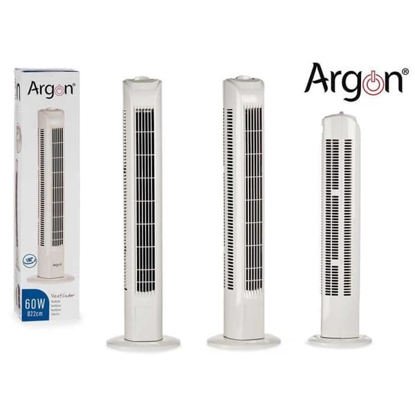 Argonpelarfläkt - 3 hastigheter - oscillation - tyst - 45 W