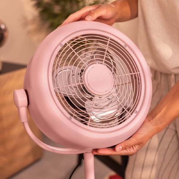 Cecotec - EnergySilence 250 ClassicStyle Pink Piedestal Fläkt - 25 W, Diameter 25 cm, 3 blad och justerbar höjd, 2 hastigheter,