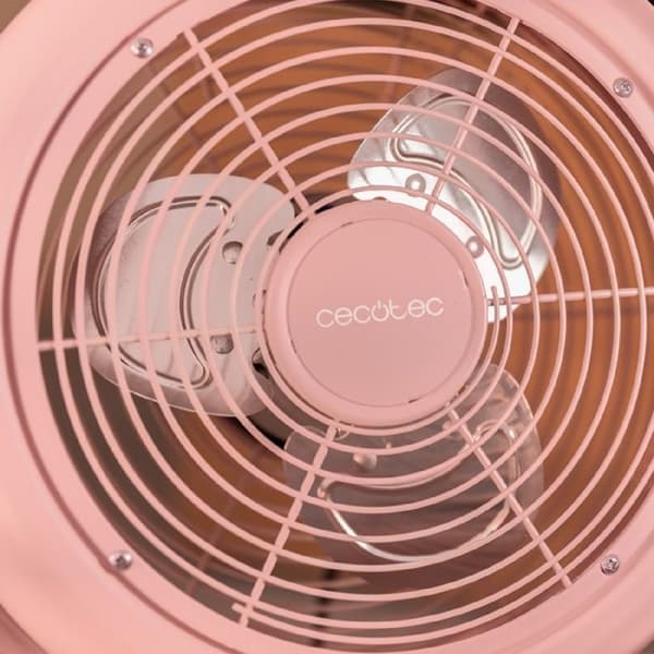 Cecotec - EnergySilence 250 ClassicStyle Pink Piedestal Fläkt - 25 W, Diameter 25 cm, 3 blad och justerbar höjd, 2 hastigheter,