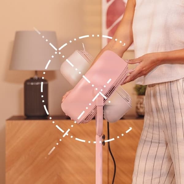 Cecotec - EnergySilence 250 ClassicStyle Pink Piedestal Fläkt - 25 W, Diameter 25 cm, 3 blad och justerbar höjd, 2 hastigheter,