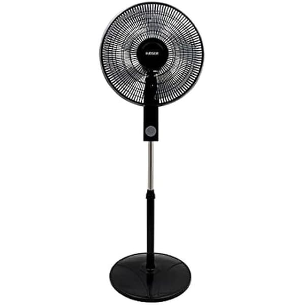 Piedestalfläkt - HAEGER - Slät modell - 5 blad på 40 cm - 3 hastigheter - 90° svängning