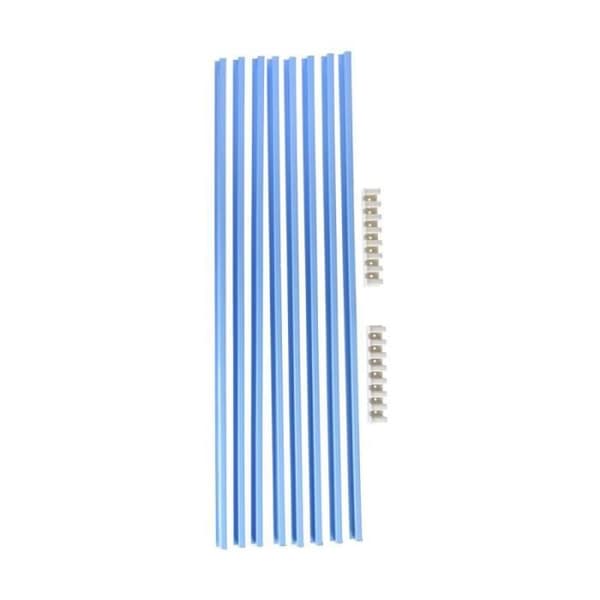 Ventilationsgaller - Okänd - 578Y20 - 8 lameller - Blå - 60 x 5 x 4 cm