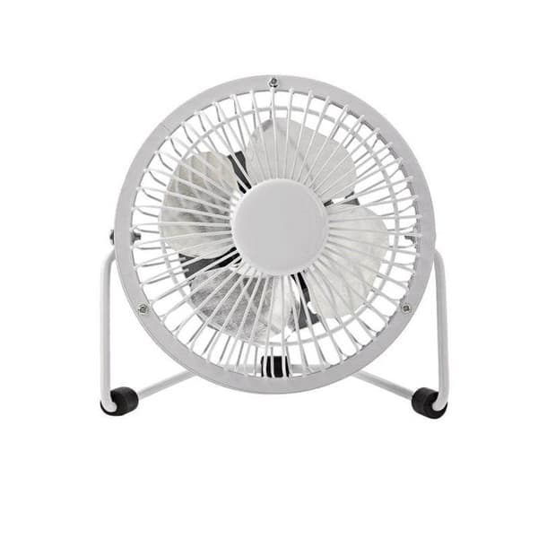 mini metallfläkt | 10 cm i diameter | USB-strömad | vit