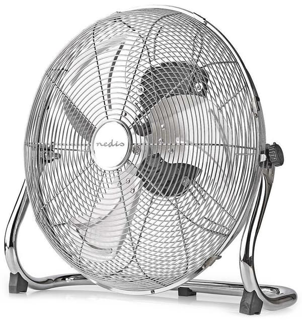 NEDIS podlahový ventilátor/ průměr 40 cm/ výkon 80 W/ 3 rychlosti/ naklápěcí/ kov