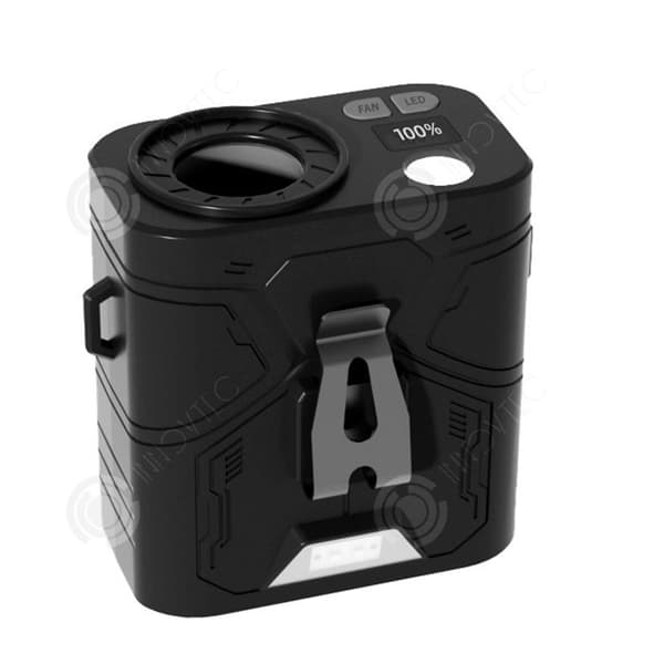 INN Bordsfläkt 10000mah LCD 5 hastighetsinställningar USB campingfläkt med ficklampa och snöre och extern batteri