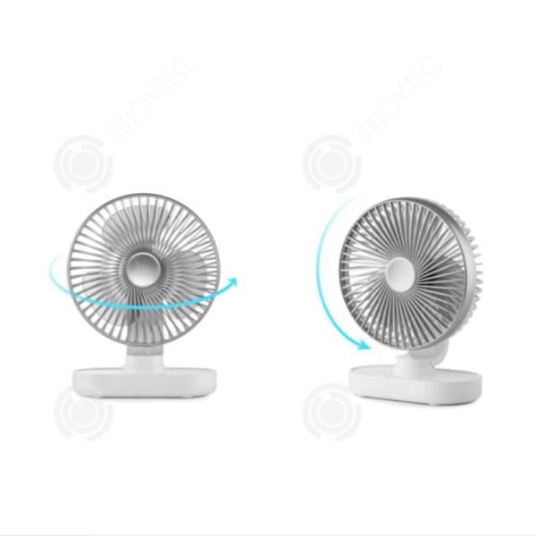 Elektrisk skrivbordsfläkt - Tech Discount® - INN® - USB - 4 hastigheter - Skakande huvud