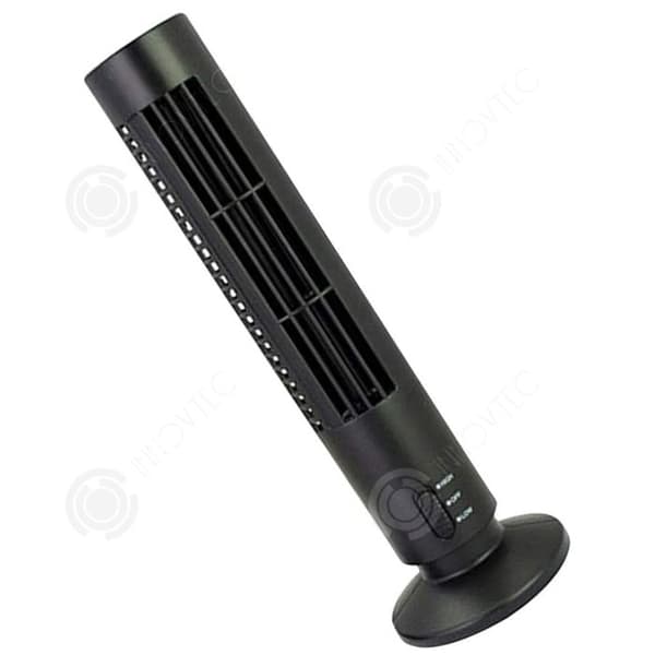 INN Mini Bladeless Tower Fläkt USB Mute Cool Piedestal Fläkt 2 Justerbara nivåer Tower Fläkt för kontor och sovrum