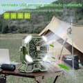 Miniatyrbild 4 av 4: INN Utomhusfläkt med fjärrkontroll och LED-ljus kan ladda enheter multifunktionell bärbar campingfläkt