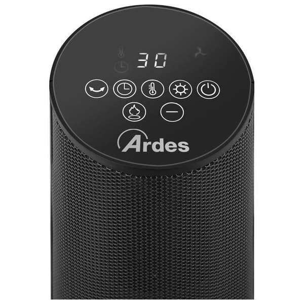 Ardes AR4P22FP ATMO - Termofläkt i keramisk torn med LED-flammeffekt - Låg förbrukning termofläkt med 12 timer
