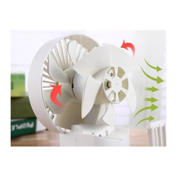 Bärbar fläkt - TD® - Mini oscillernade tyst - USB uppladdningsbar - Lätt - Kompakt design