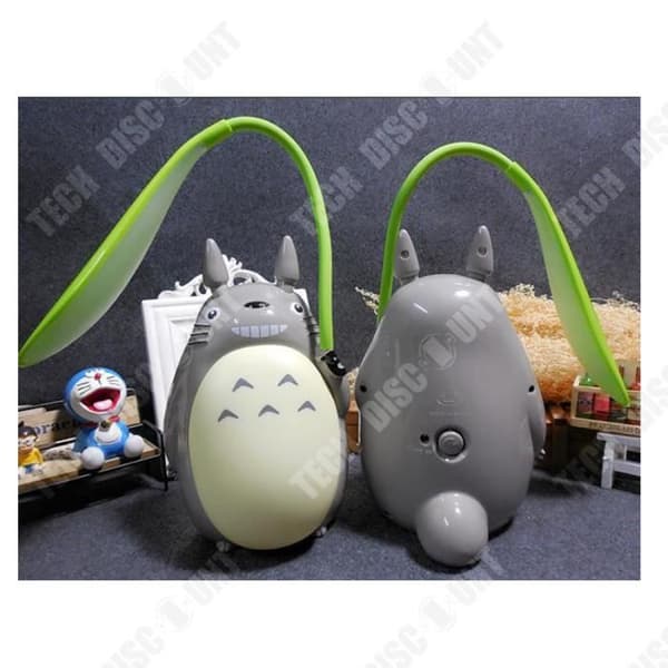 TD® Tyst oscillerande handhållen Totoro Nattljusfläkt Bärbar Desktop USB Uppladdningsbar ficka för sovrum Lätt bärbar
