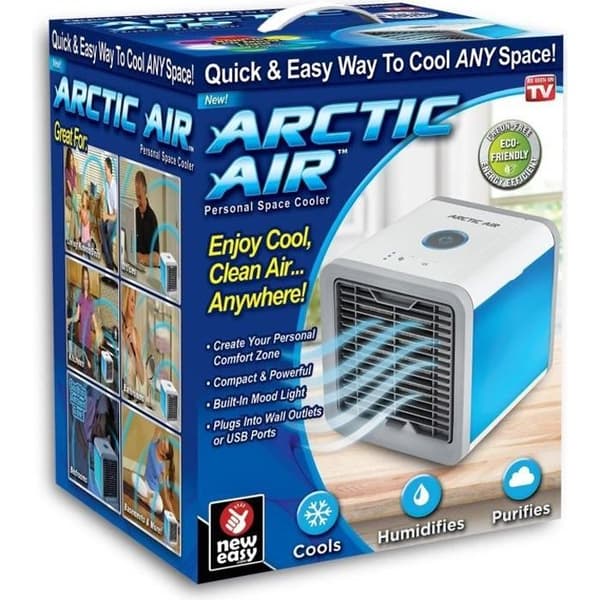 Luftkylare - Arctic Air - Evaporativ fläkt - 3 hastigheter - Luftfuktare - Ekologisk
