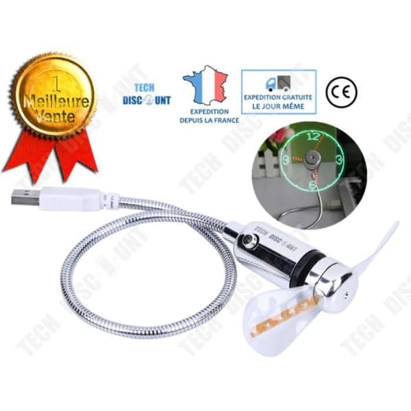 TD® bärbar usb c fläkt tyst varm professionell nattlampa bordsdator lägg ner vind värme temperatur klocka