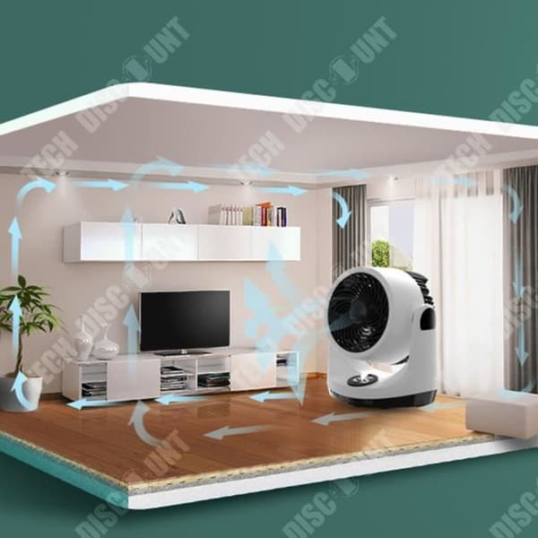 TD® Luftcirkulationsfläkt skrivbord mini elektrisk fläkt liten fläkt tyst skakhuvud