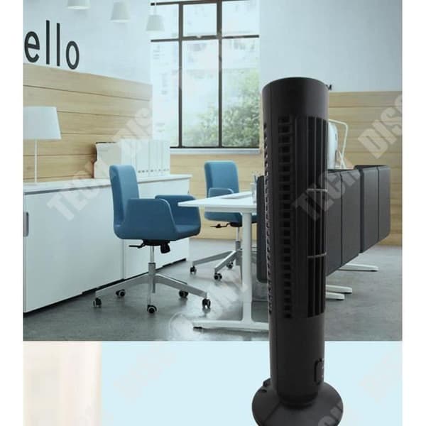 TD® Fläkt USB Luftkonditionering Mini Bladeless Pyramid Vertikal Fläkt - Svart