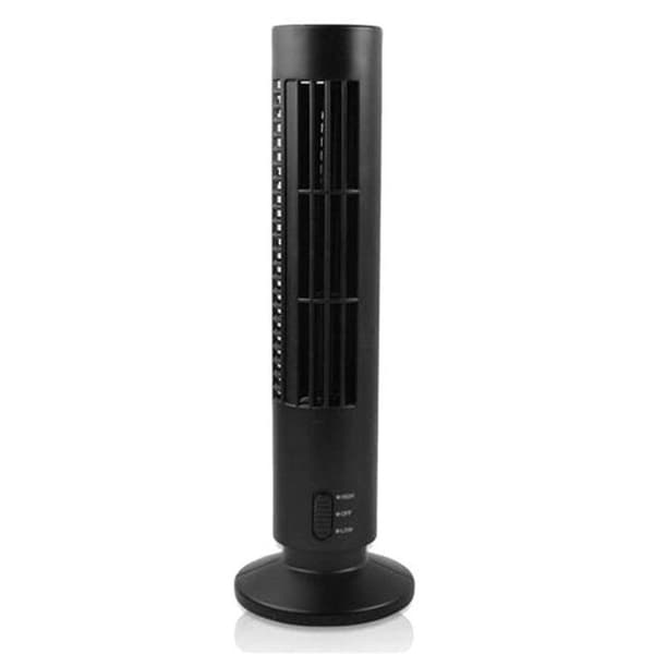 TD® Fläkt USB Luftkonditionering Mini Bladeless Pyramid Vertikal Fläkt - Svart