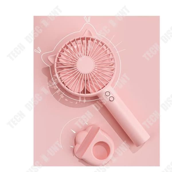 TD® Liten USB-fläkt Desktop-fickafläkt -Cartoon Pink- Multifunktion - Kylare - Luftbehandling