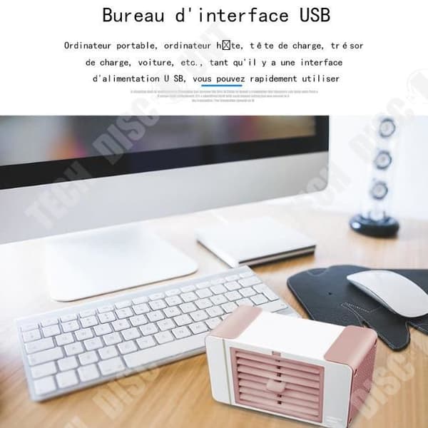TD® USB Mini Air Cooler Hemmakontor Liten fläkt Tyst elektrisk kylfläkt