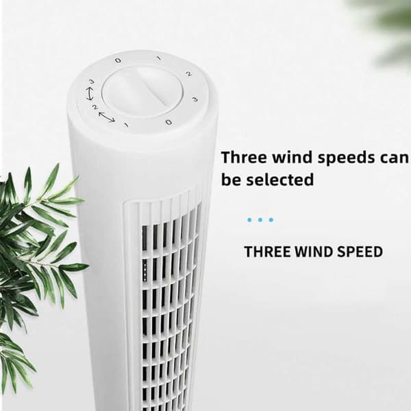 TD® tornfläkt, golvfläkt, bladlös, tyst hushåll, energibesparande, plug-in, justerbar med tre hastigheter