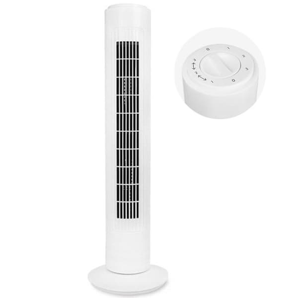 TD® tornfläkt, golvfläkt, bladlös, tyst hushåll, energibesparande, plug-in, justerbar med tre hastigheter