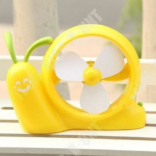 TD® Cooler Bärbar luftfläkt Snigelformad PC/USB-port Laptop USB-fläkt/Säker Gul