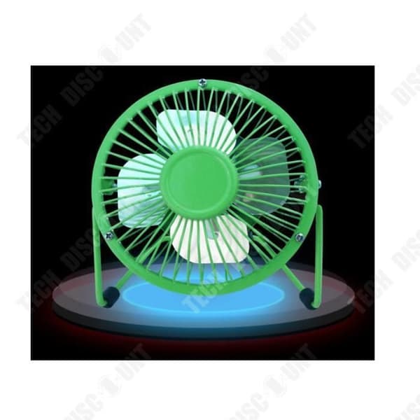 TD® tyst usb-fläkt bil pc skrivbord stående skrivbord för sovrum oscillerande ljusgrön billig kraftfull 360° design