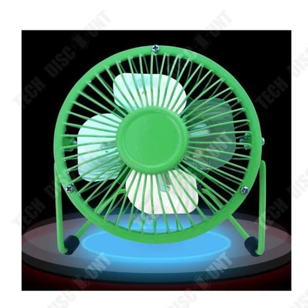 TD® tyst usb-fläkt bil pc skrivbord stående skrivbord för sovrum oscillerande ljusgrön billig kraftfull 360° design