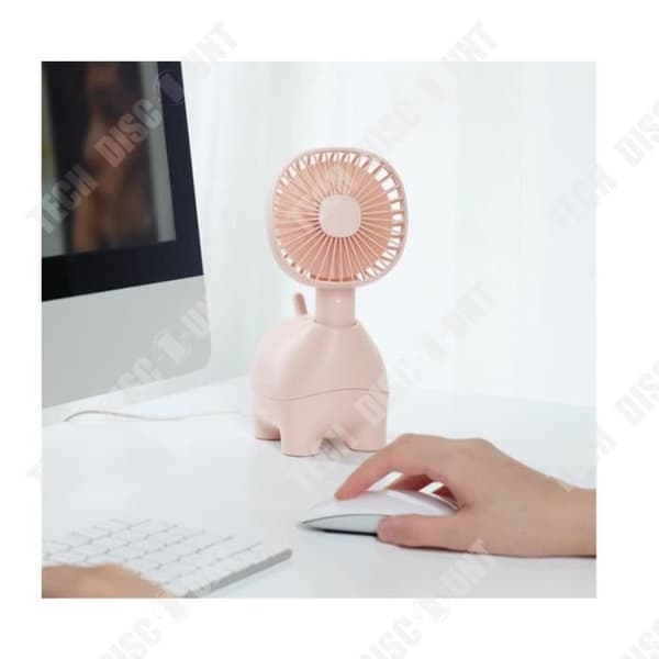 TD® Silent Oscillerande Handfläkt Bärbar Desktop Handhållen Uppladdningsbar Sovrumslampa Bärbar Batteridriven Djur