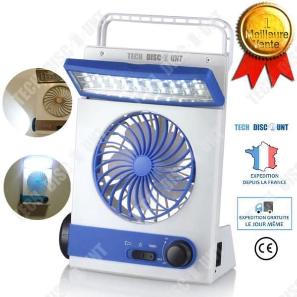 TD® Fläkt solpaneler ekologisk energibesparande ventilation kraftfull säkerhet sommar LED-lampa camping mini fläkt