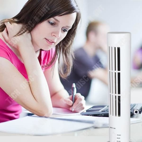 TD® Tower Fläkt USB Desktop Luftkonditionering Liten fläkt Mini Bladeless Tower Skrivbordsfläkt Stark Vind Vit