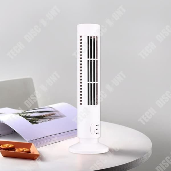 TD® Tower Fläkt USB Desktop Luftkonditionering Liten fläkt Mini Bladeless Tower Skrivbordsfläkt Stark Vind Vit